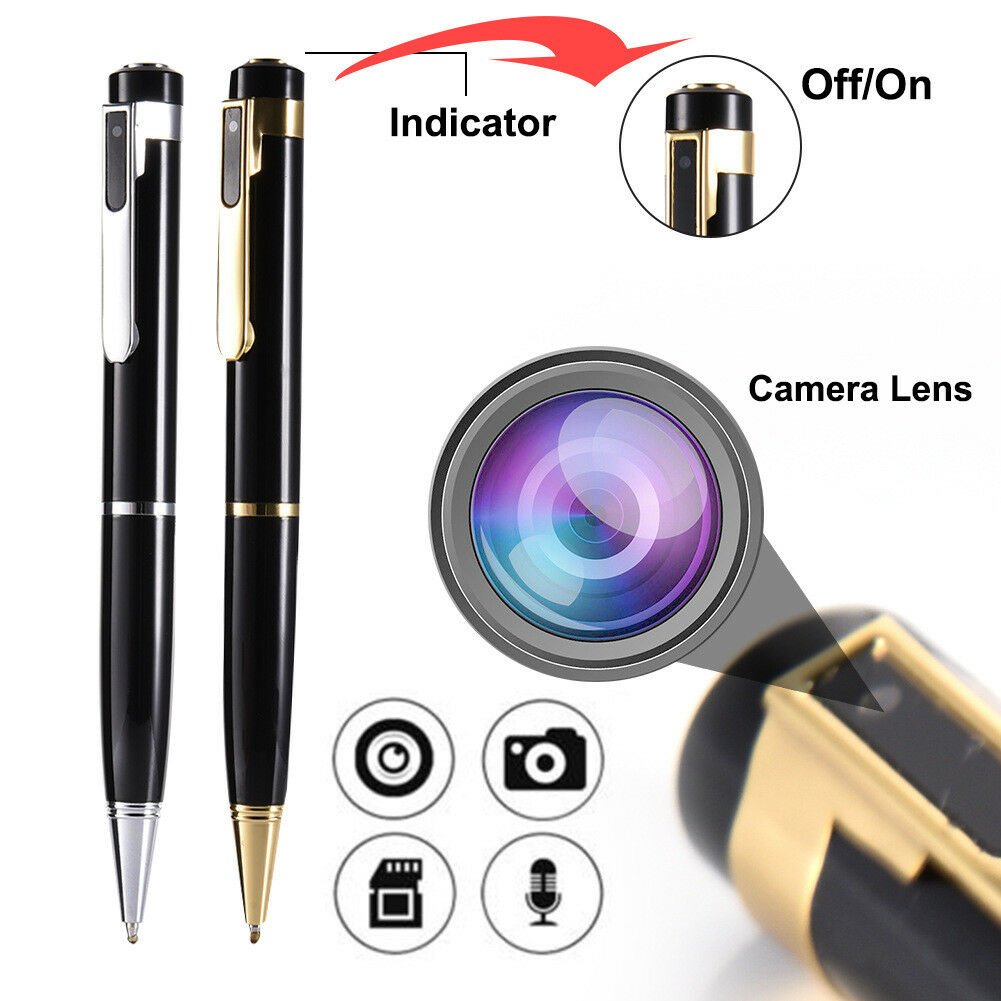 HD 1080P Spy Pen Mini Camera Hidden DVR with TF Card Slot Motion Deteciton Cam