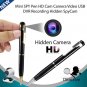 HD 1080P Spy Pen Mini Camera Hidden DVR with TF Card Slot Motion Deteciton Cam