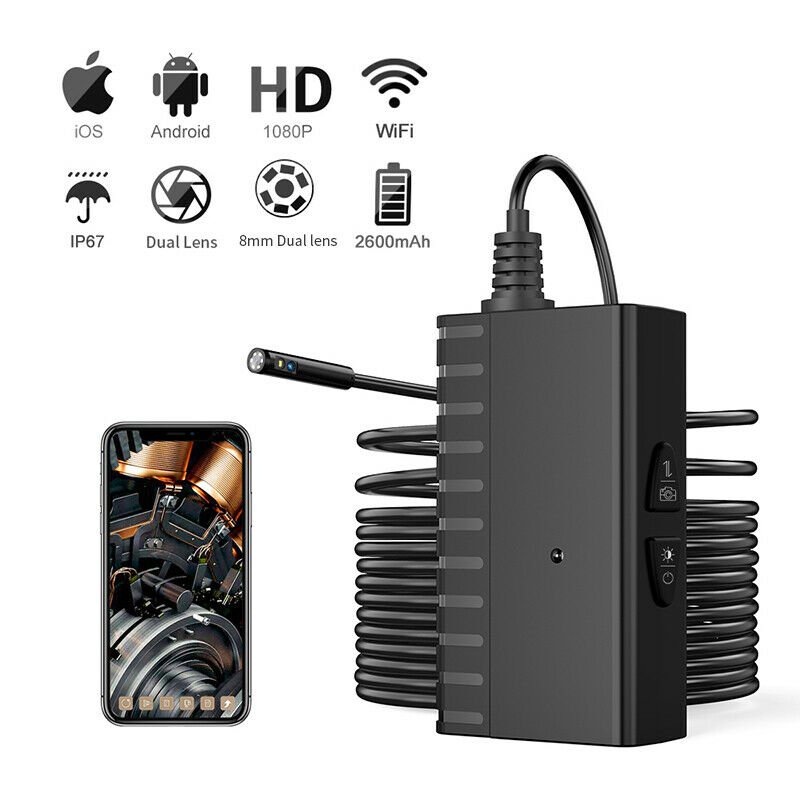 5.5MM 5MP HD Wireless Endoscope 1080P IP67 Snake Inspection Camera WS3-55