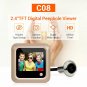 C08 Doorbell Camera Digital Peephole Viewer Cat-Eye Surveillance 2.4" Screen