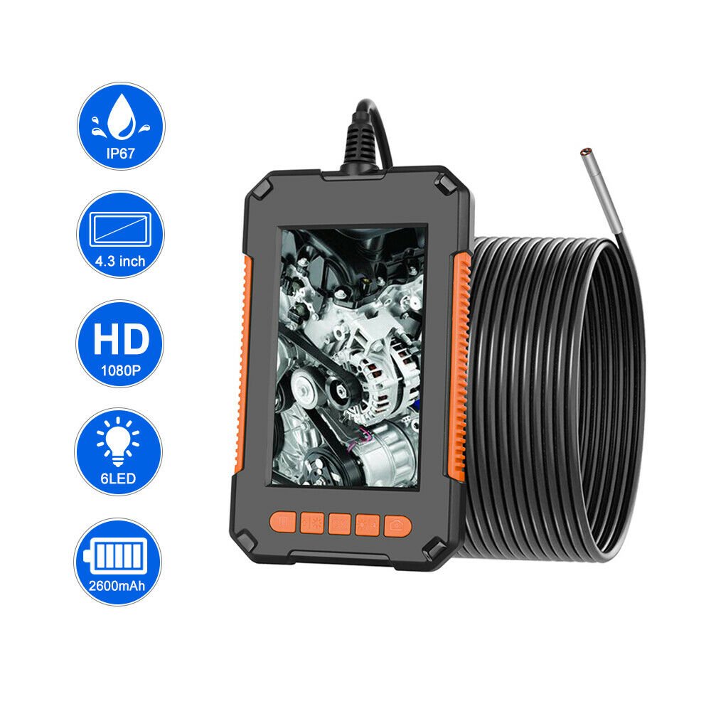 3.9mm Endoscope Camera 1080P HD 4.3&acirc;�� IPS Screen Pipe Drain Sewer Duct Inspection