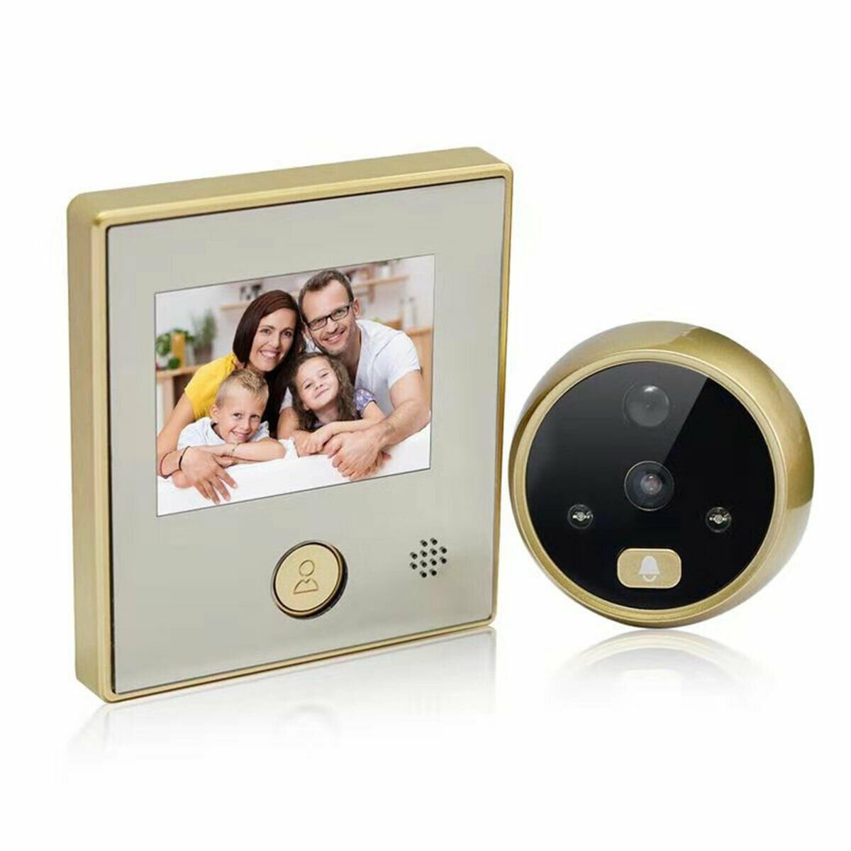 C07 Doorbell Camera Digital Door Viewer 3.5-Inch LCD Display Peephole Wide Angle