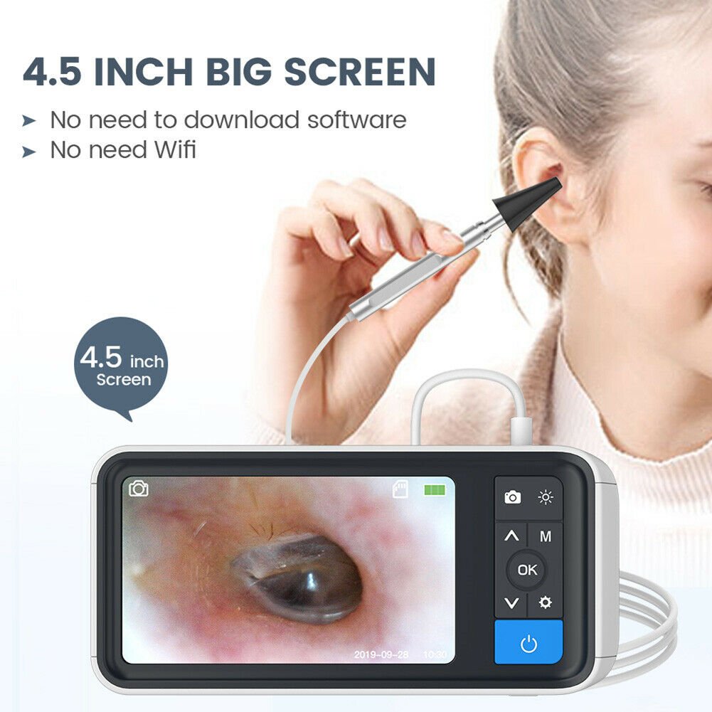 Otoscope USB Endoscope in ear 3.9mm camera 4.5 inch screen Inspection Ear Nose