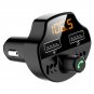 FM MP3 Player Bluetooth 5.0 T66 Dual USB Car Charger For 12-24v Noise Reduction
