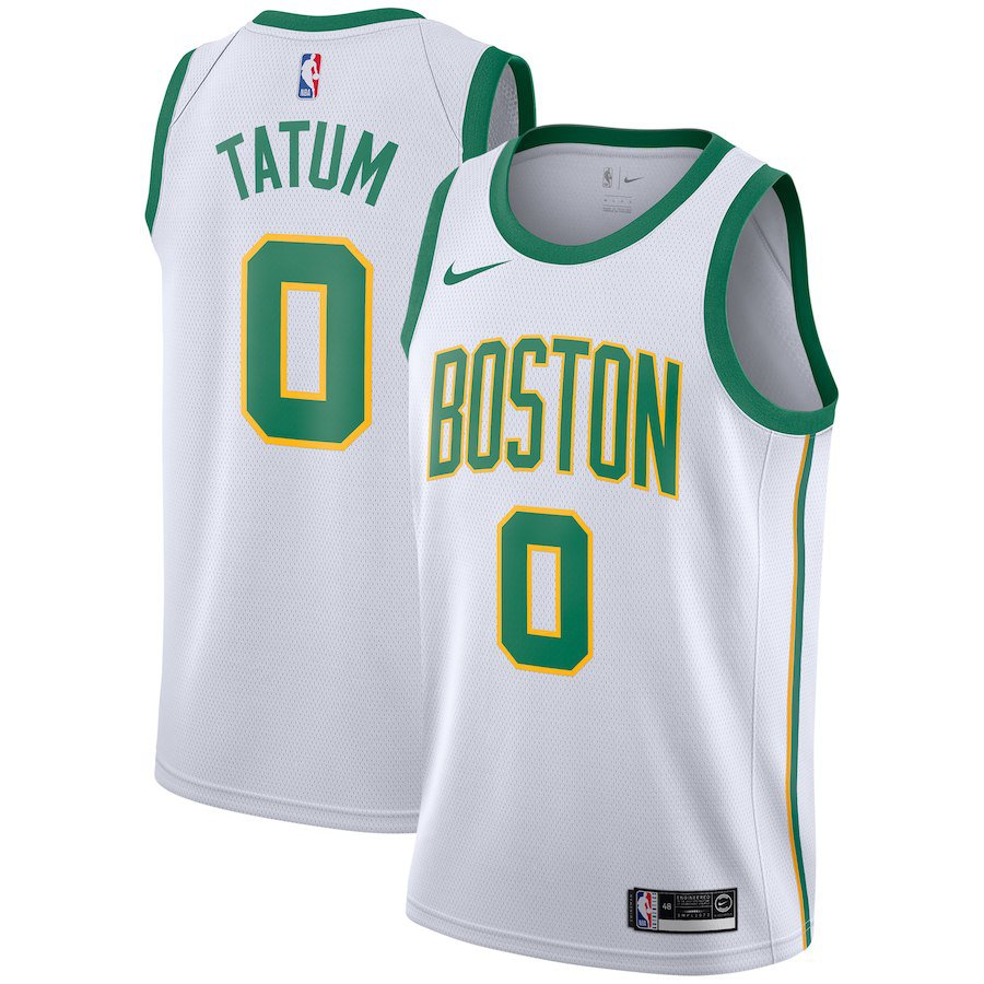Men's Boston Celtics #0 Jayson Tatum Basketball Jersey White City Edition