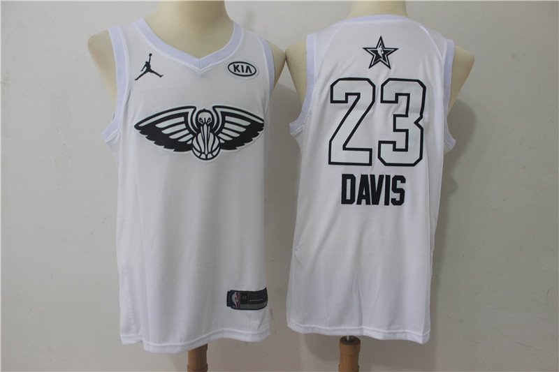 Men's ALL STAR GAME Pelicans 23 Anthony Davis Jersey White