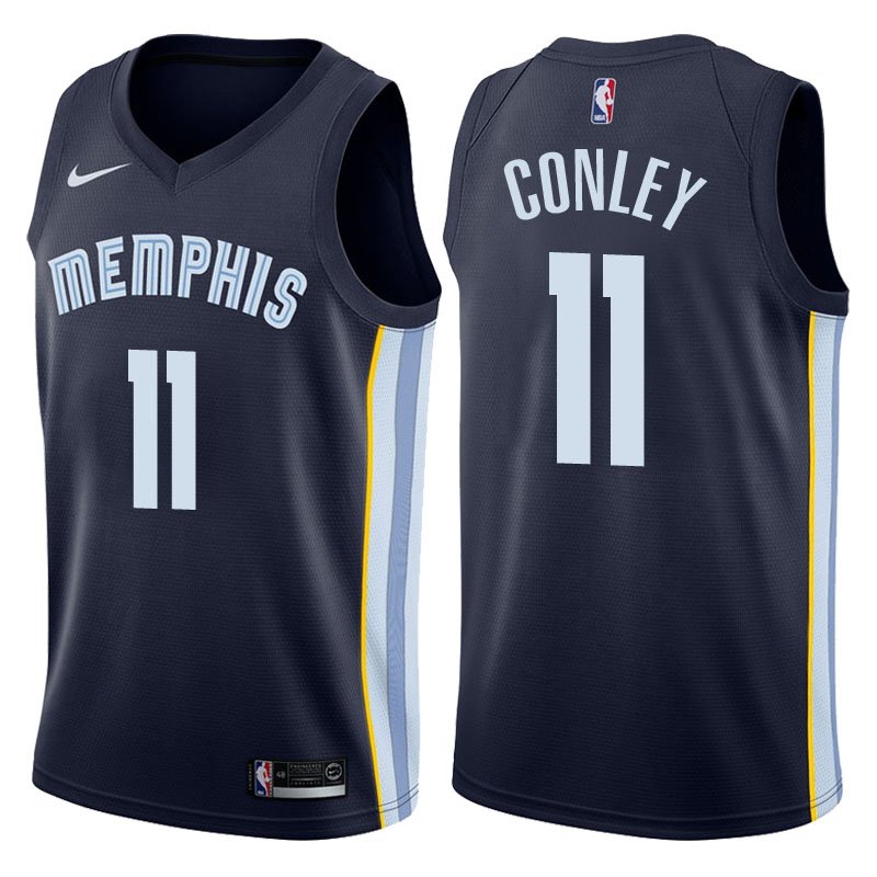 Men's Memphis Grizzlies #11 Mike Conley Basketball Jersey Navy Blue