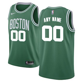 Boston Celtics Nike Swingman Custom Jersey Green - Icon Edition