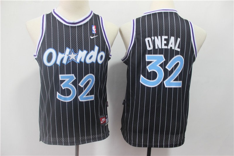 Youth Orlando Magic #32 Shaquille O'Neal Jersey Black Throwback