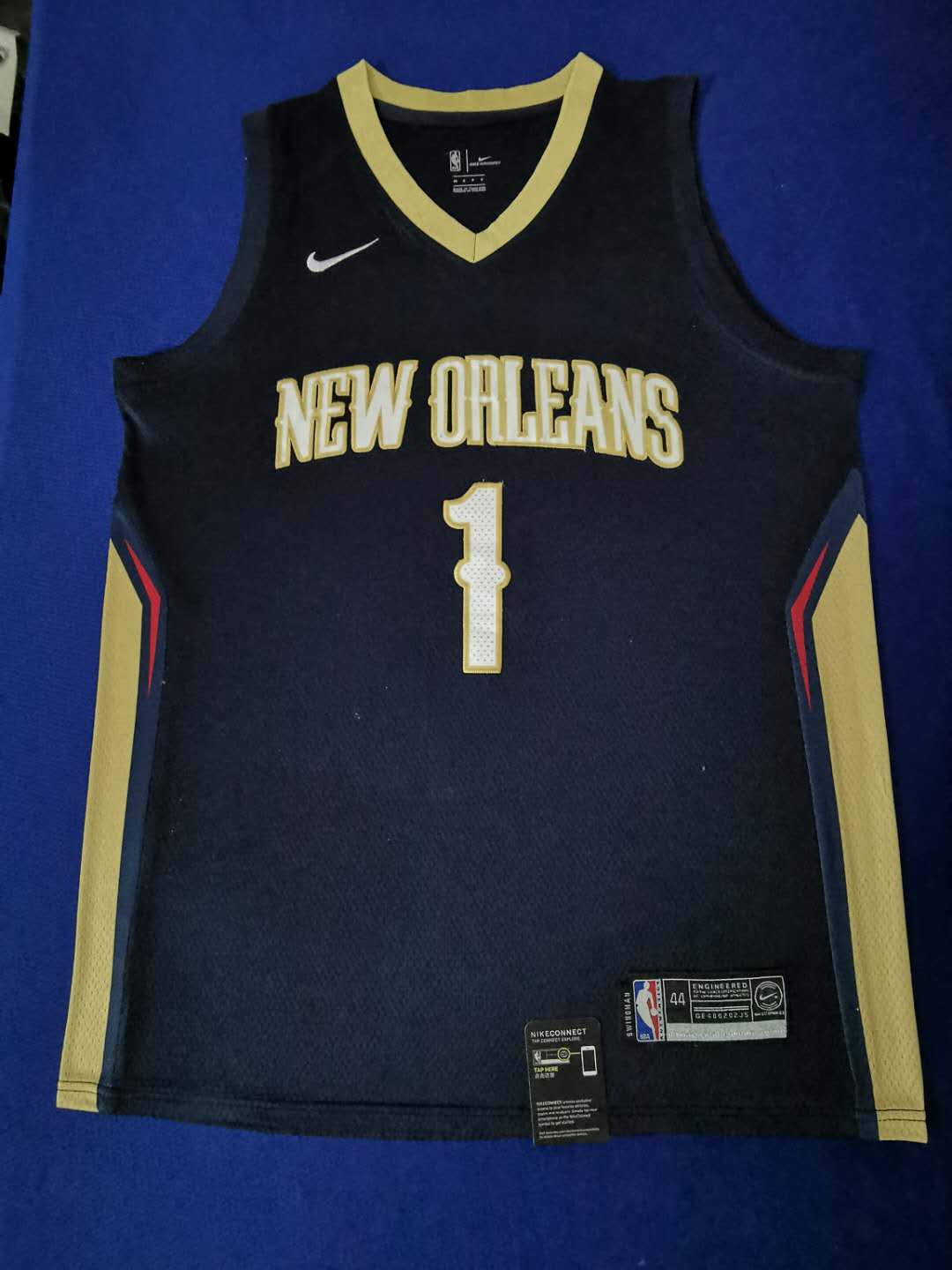 Men's New Orleans Pelicans #1 Zion Williamson Basketball ...