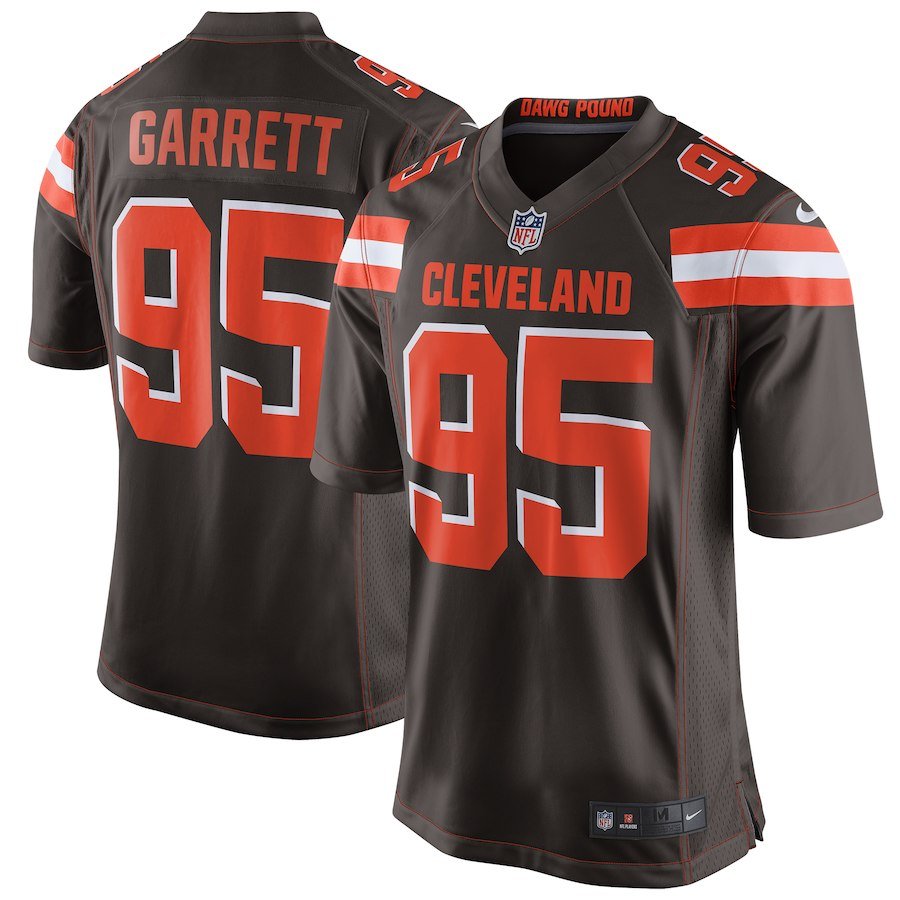 Any Size Cleveland Browns 95# Myles Garrett Game Jersey Brown