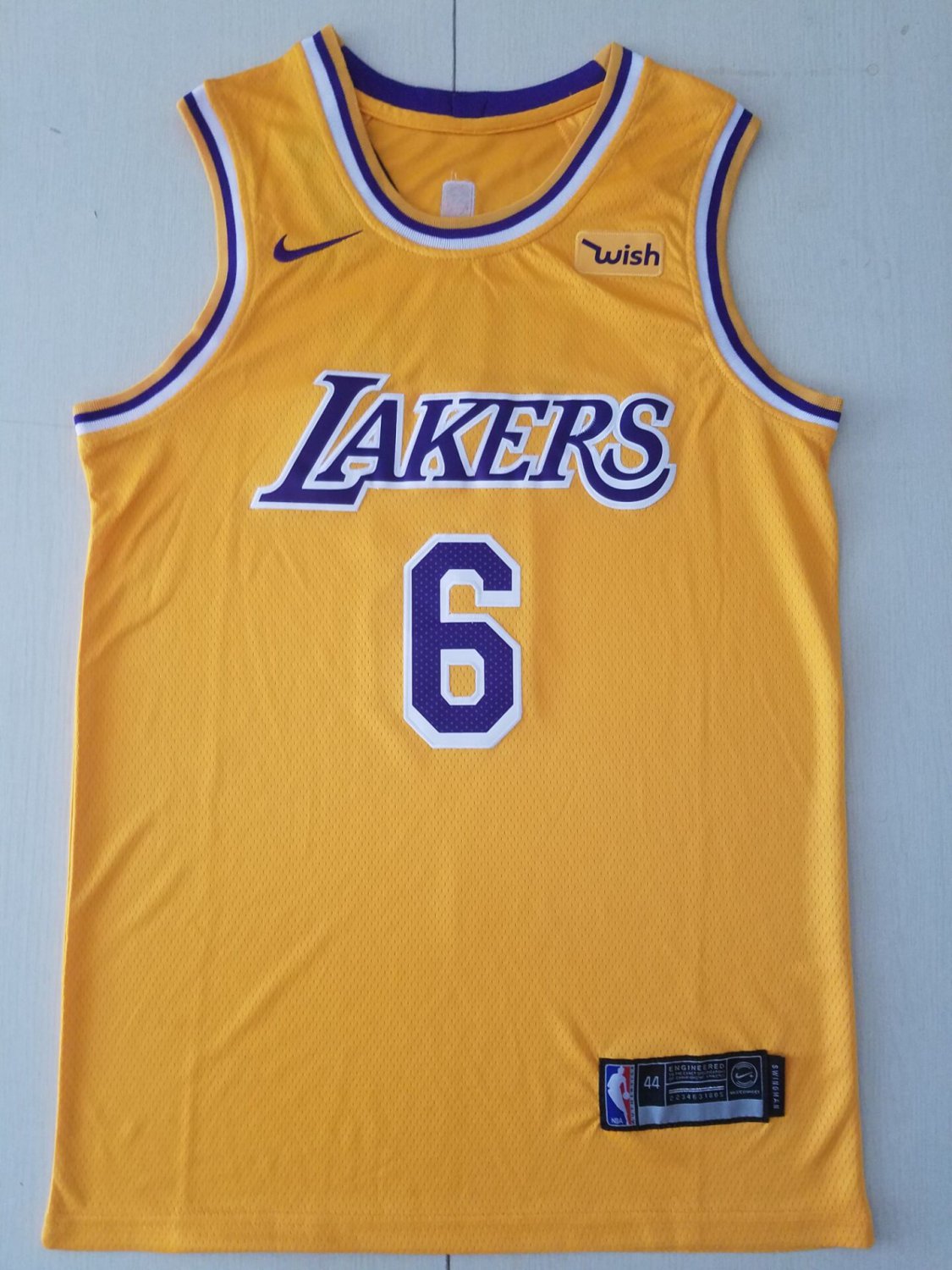 Men's Lakers #6 LeBron James Basketball 