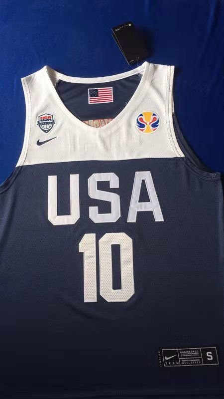 Men's World Cup USA Team #10 Kobe Bryant Jersey Navy Blue