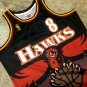 Men's Atlanta Hawks #8 Steve Smith Basketball Jersey Red Throwback