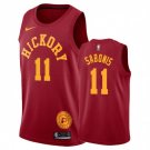 Men's Indiana Pacers #11 Domantas Sabonis Hardwood Classics Red Jersey
