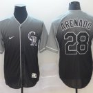 MLB Rockies 28 Nolan Arenado Black Gold 2020 Nike Flexbase Men Jersey