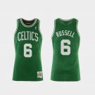Men's Boston Celtics #6 Bill Russell Basketball NBA Jersey Green