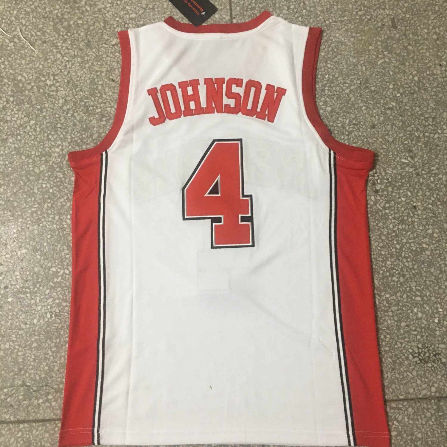 Men's REBELS 4 Larry Johnson UNLV White College Basketball Jersey