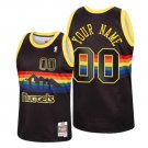 Any Size Denver Nuggets Nike Custom Hardwood Classics Jersey Black