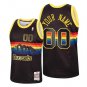 Any Size Denver Nuggets Nike Custom Hardwood Classics Jersey Black