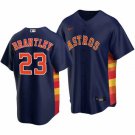 Any Size Astros #23 Michael Brantley Baseball Jersey Navy