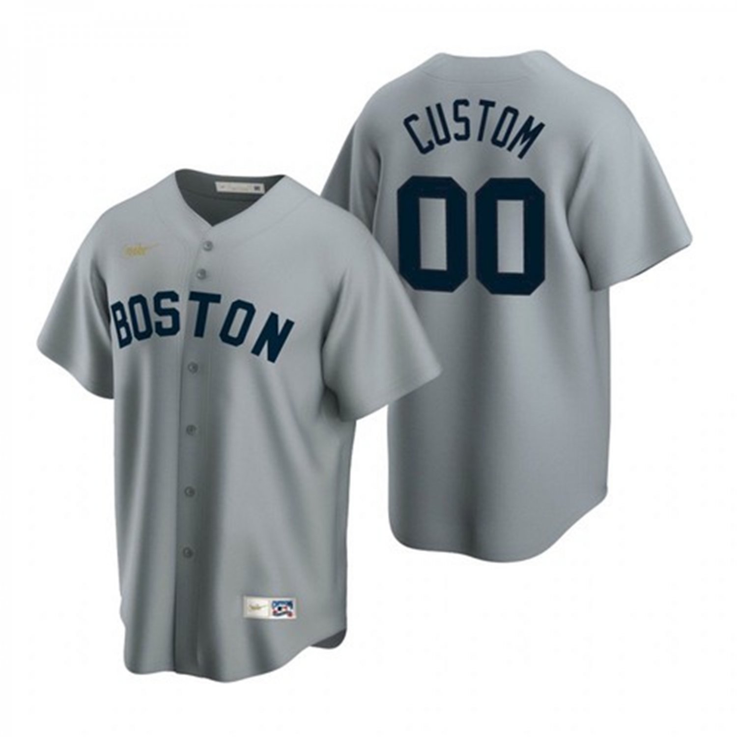 Any Size Boston Red Sox Custom Baseball Jersey Gray