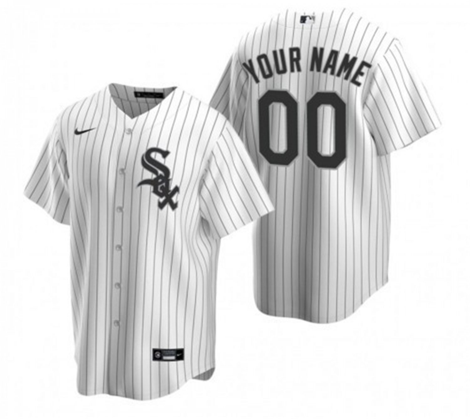 Any Size Chicago White Sox Custom Baseball Jersey White