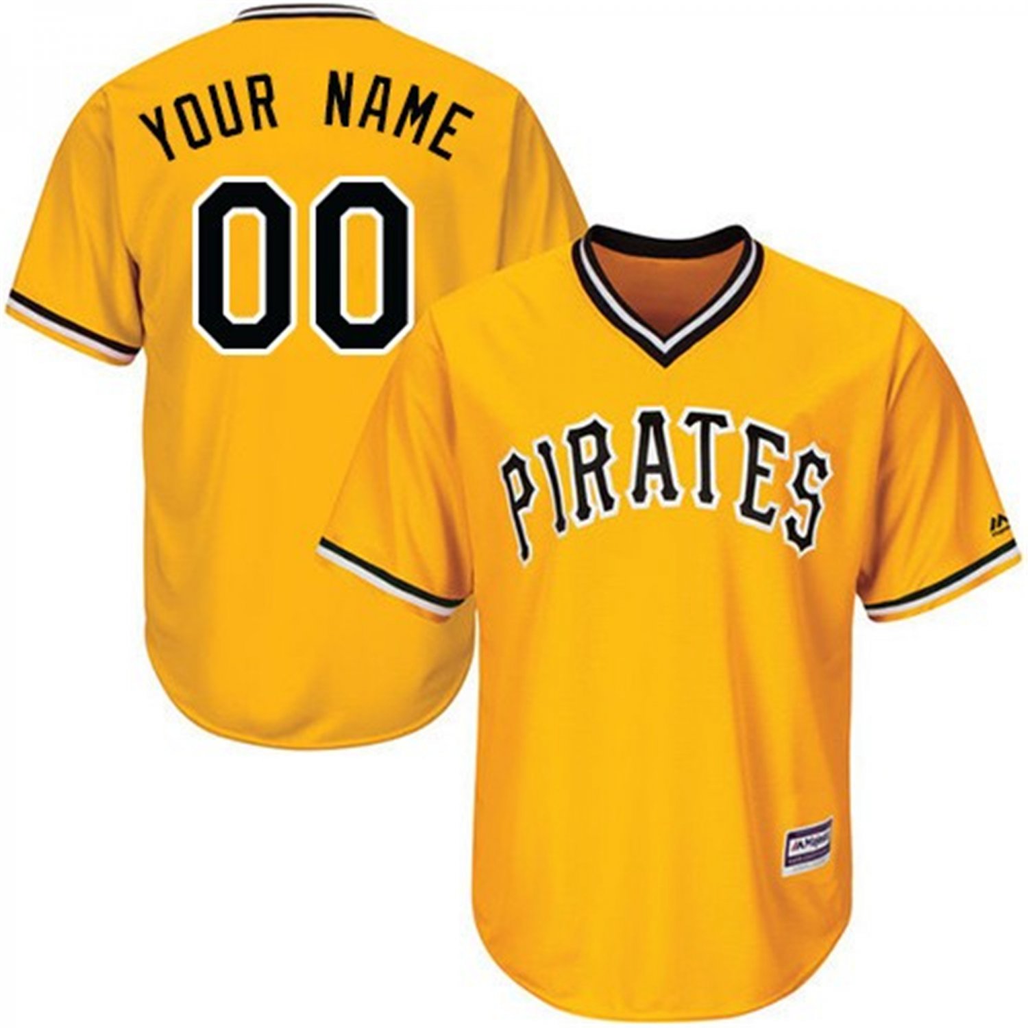 Any Size Pittsburgh Pirates Custom Baseball Jersey Yellow