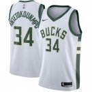 Men's Youth Bucks #34 Giannis Antetokounmpo Jersey White