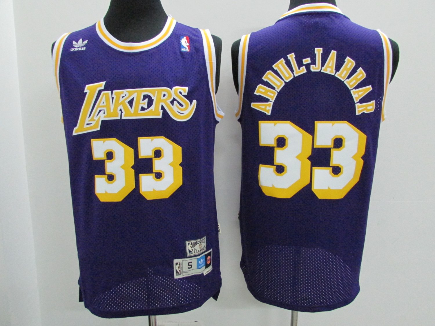 Men's Lakers #33 Kareem Abdul-Jabbar Jersey Purple Throwback