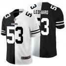 Any Size Colts #53 Darius Leonard Split Jersey White Black