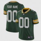 Mens womens youth Packers #00 Custom Limited Jersey Green