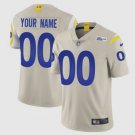 Mens womens youth Rams #00 Custom Limited Jersey cream