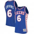 Men's Philadelphia 76ers #6 Julius Erving MN Jersey blue