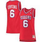 Men's Philadelphia 76ers #6 Julius Erving MN Jersey red