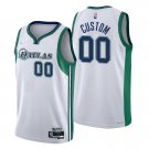 Mens youth Dallas Mavericks #00 Custom city Jersey white 75th