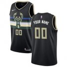 Mens youth Milwaukee Bucks #00 Custom Statement Jersey Black