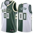 Mens youth Milwaukee Bucks #00 Custom Split Jersey green white