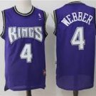 Men's Kings #4 Chris Webber Purple Basketball Jersey