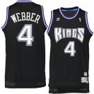 Men's Kings #4 Chris Webber Black Basketball Jersey