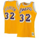 Men's Lakers #32 Magic Johnson Mitchell & Ness Jersey Yellow