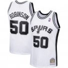 Men's Spurs #50 David Robinson Jersey White Mitchell & Ness