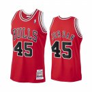 Men's Chicago Bulls #45 Michael Jordan Red Hardwood Classics Jersey
