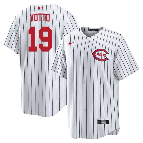 Men's Youth Cincinnati Reds Joey Votto Field of Dreams Jersey White Stitched Replica