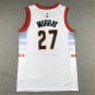 Men's Youth DEN #27 Jamal Murray City Jersey White