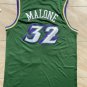 Men's Mitchell Ness Jazz #32 Karl Malone Basketball Jersey Green Throwback