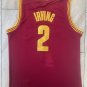Men's Cavaliers #2 Kyrie Irving Red Jersey Throwback