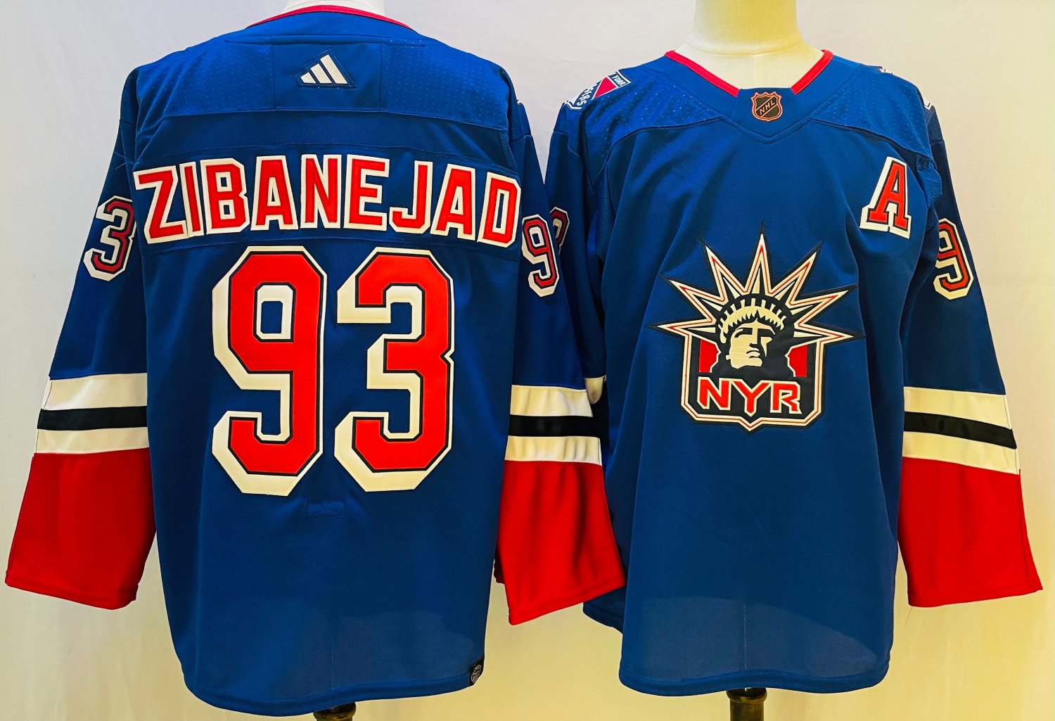 Men's Rangers 93 Mika Zibanejad Blue 2023 Reverse Retro Jersey