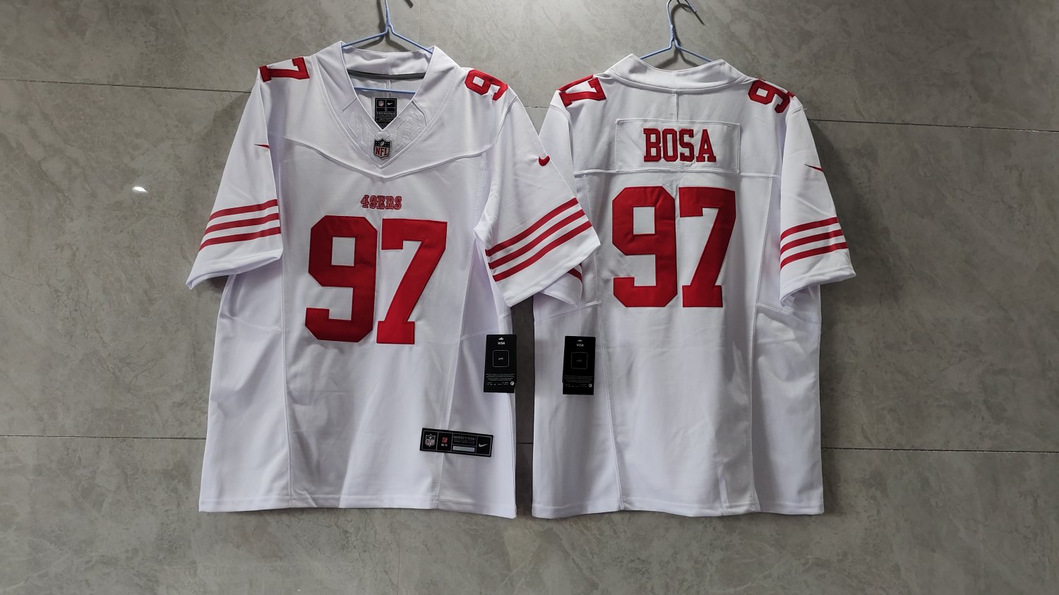 SF 49ers #97 Nick Bosa White F.U.S.E. Vapor Untouchable Football Jersey