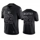 Men's 49ers #23 Christian McCaffrey Black Reflective Limited Football Jersey